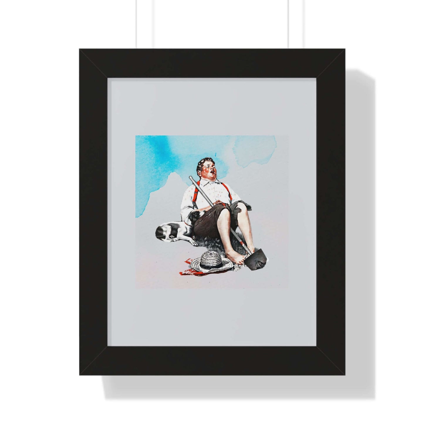 Lazybones by Norman Rockwell: Framed Wall Art