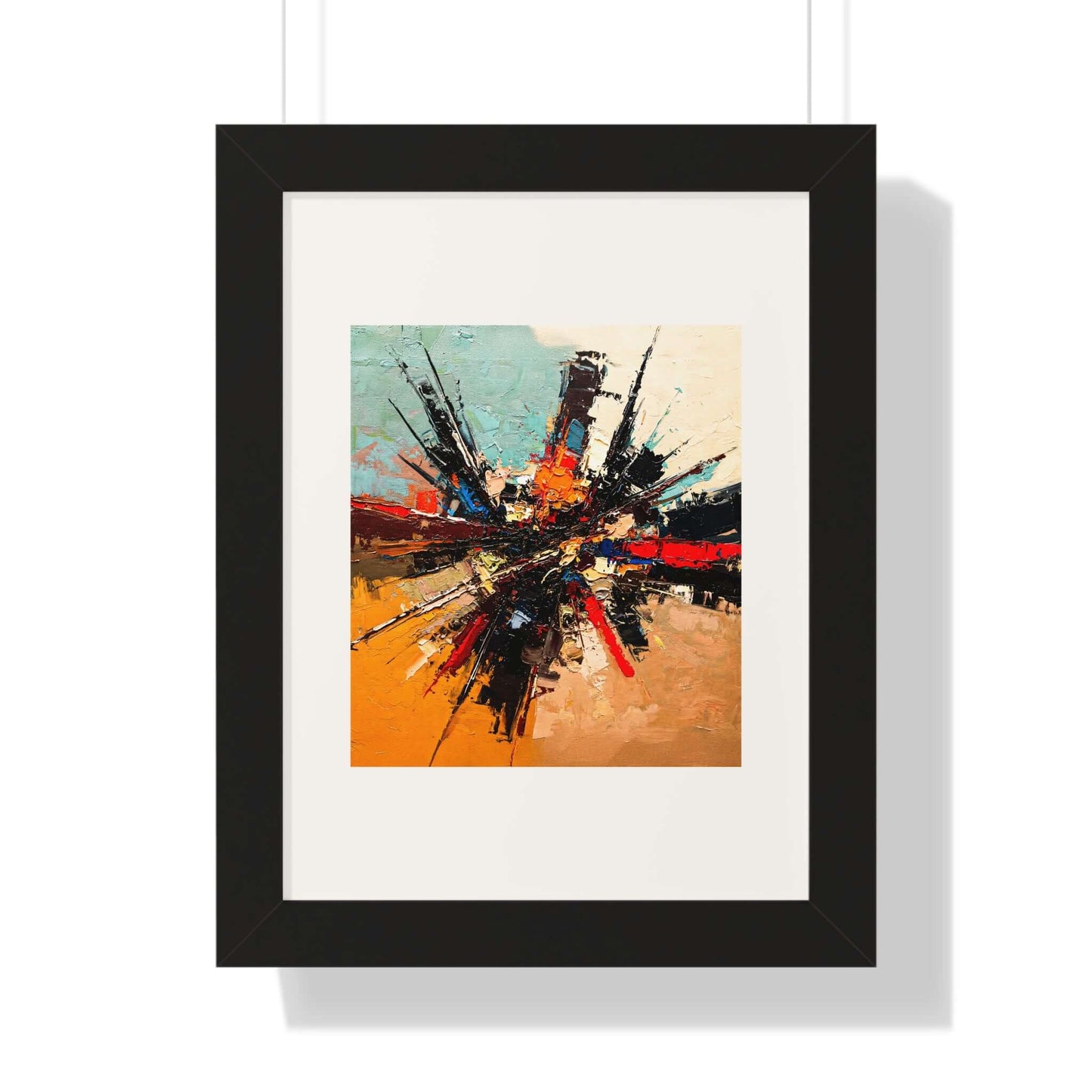 Splintered - AbEx - Framed Wall Art