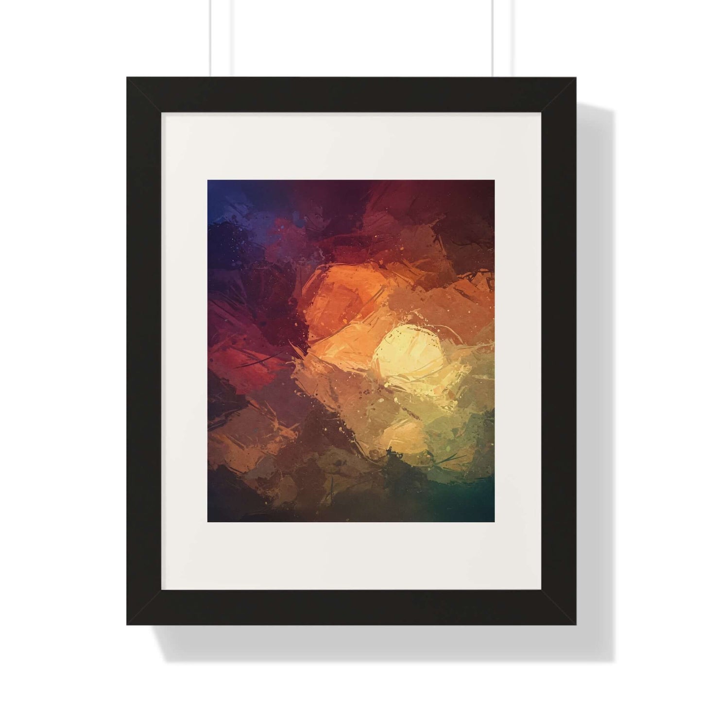 Shy Beauty - AbEx - Framed Wall Art