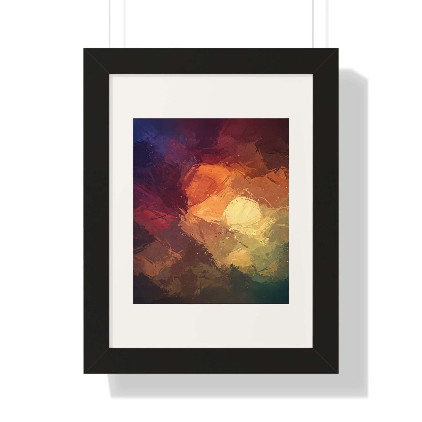 Shy Beauty - AbEx - Framed Wall Art