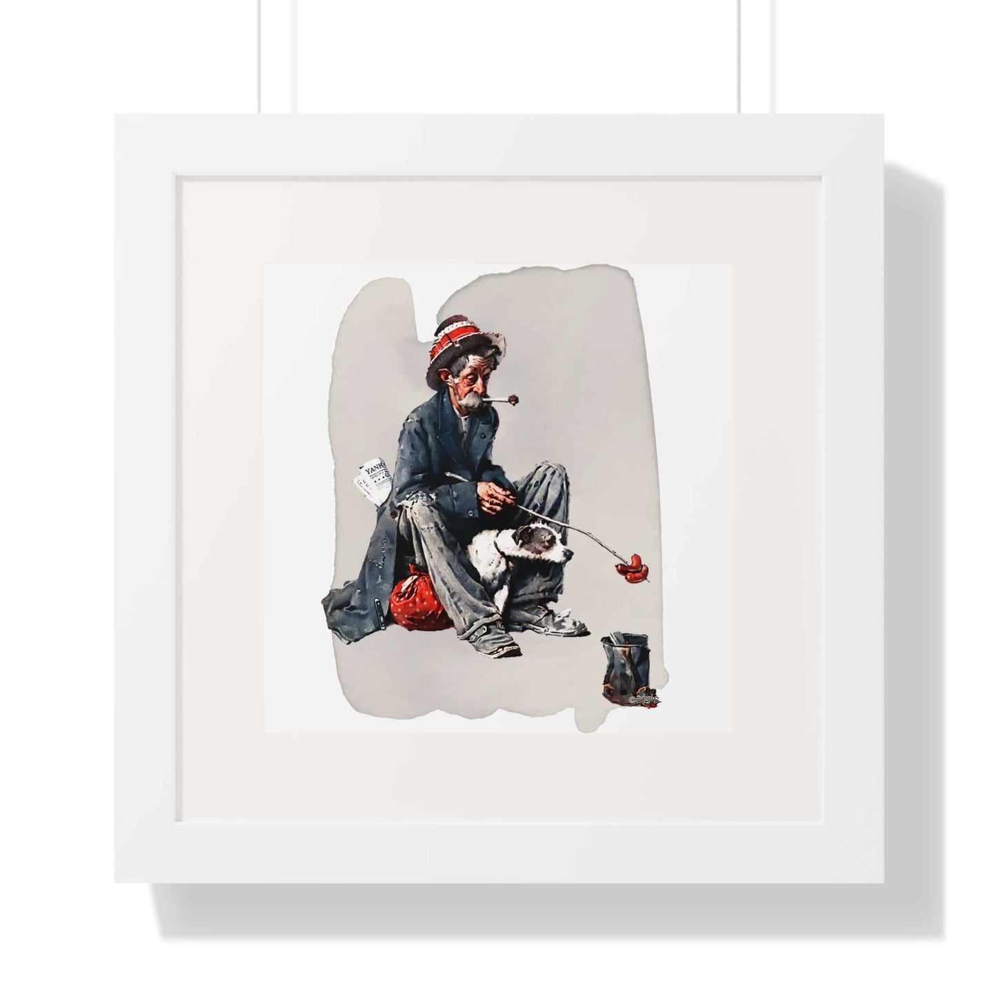 Hobo: Norman Rockwell: Framed Wall Art