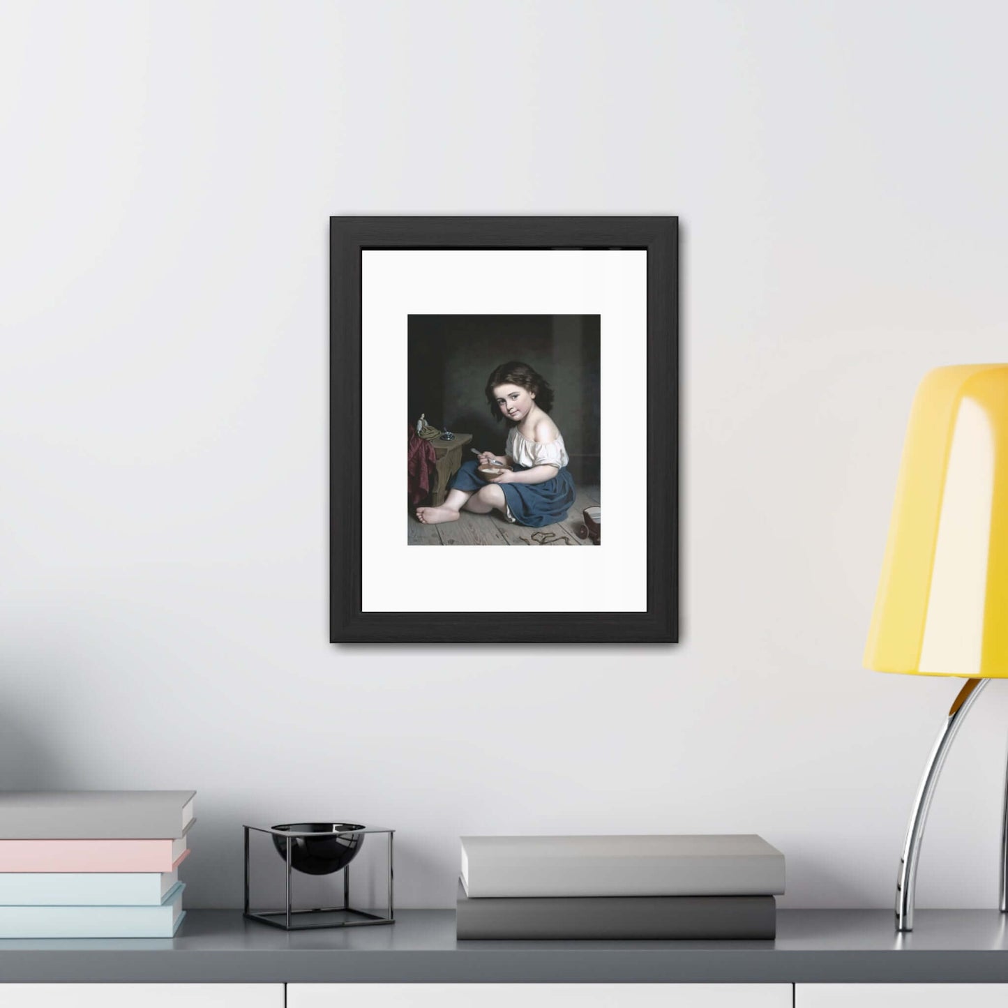 Frukosten (Breakfast) wall art print by Amalia Lindegren in a modern home setting.
