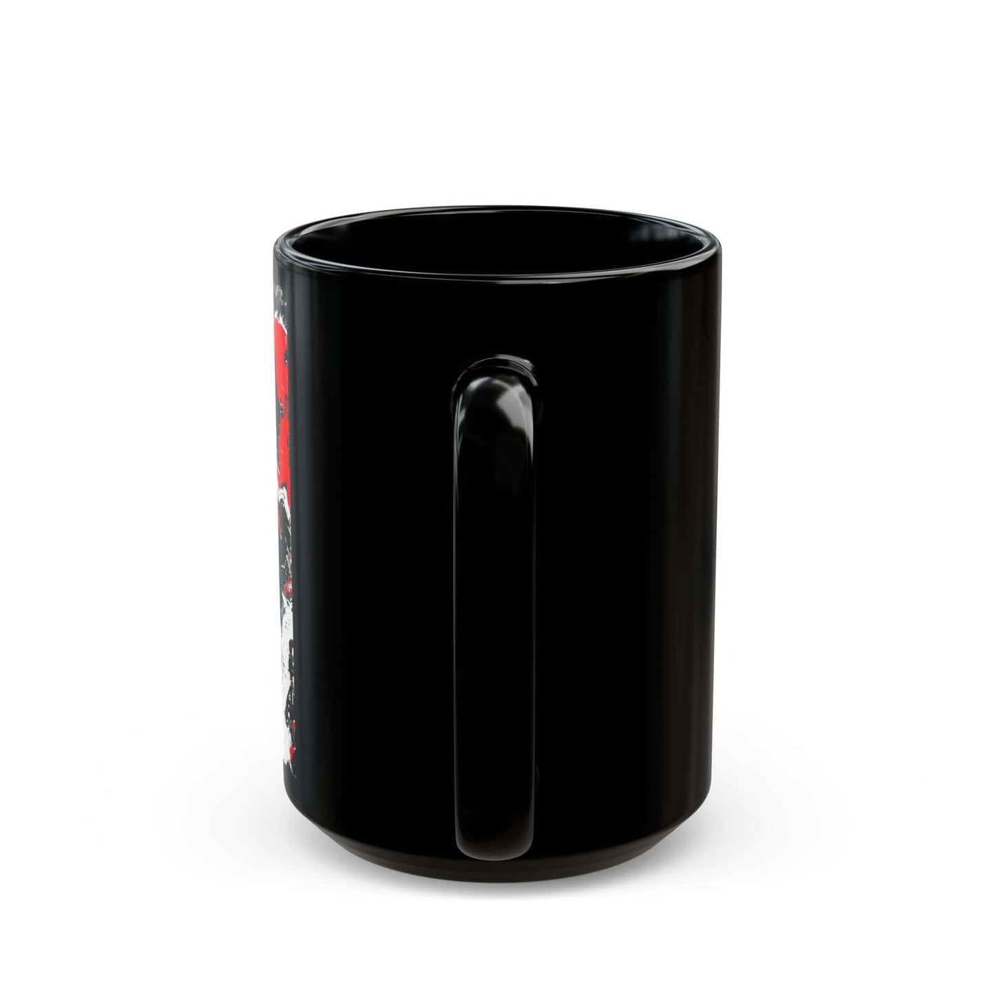 Mug – Crimson Drift - Abstract Expressionism