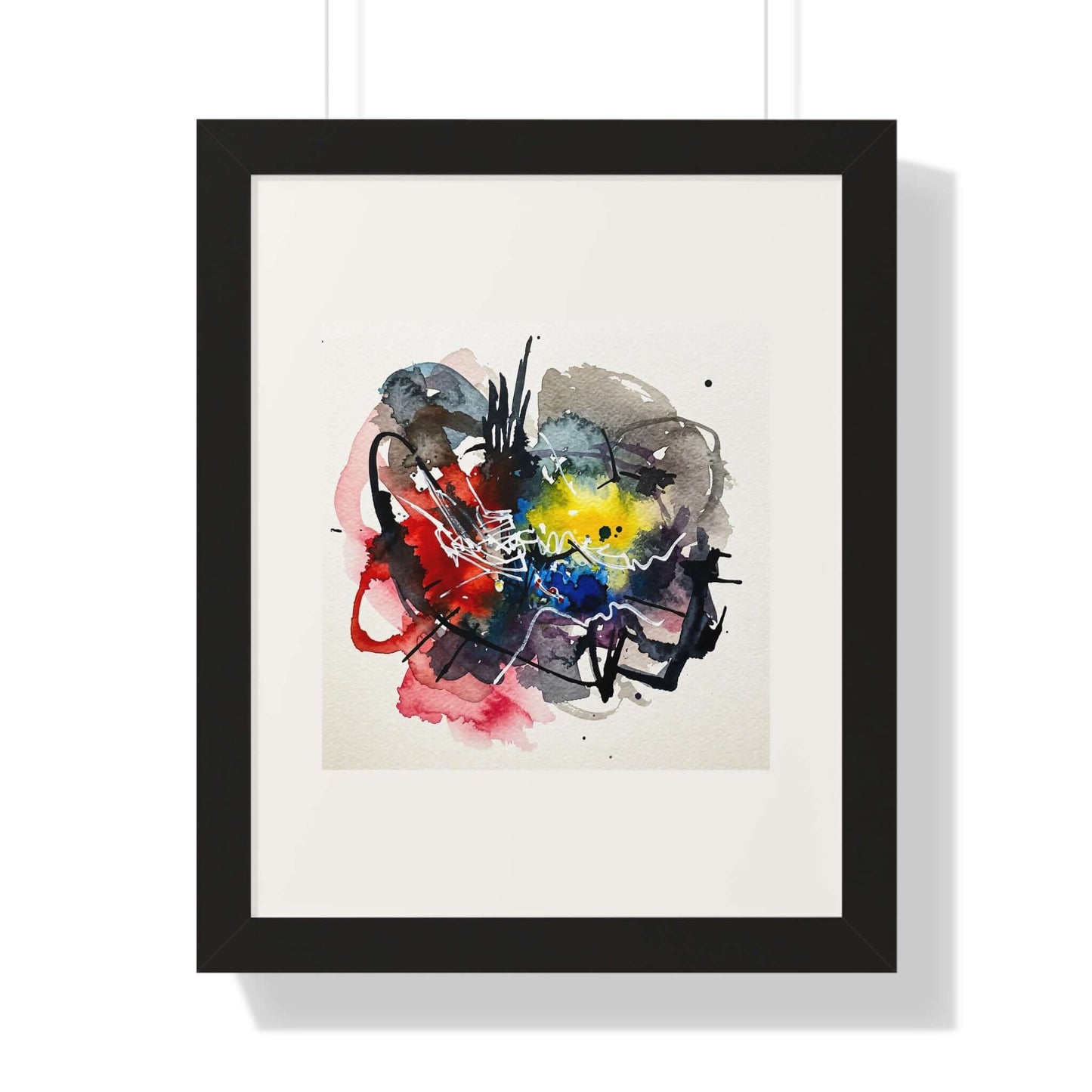 Heart Flicker - AbEx - Framed Wall Art