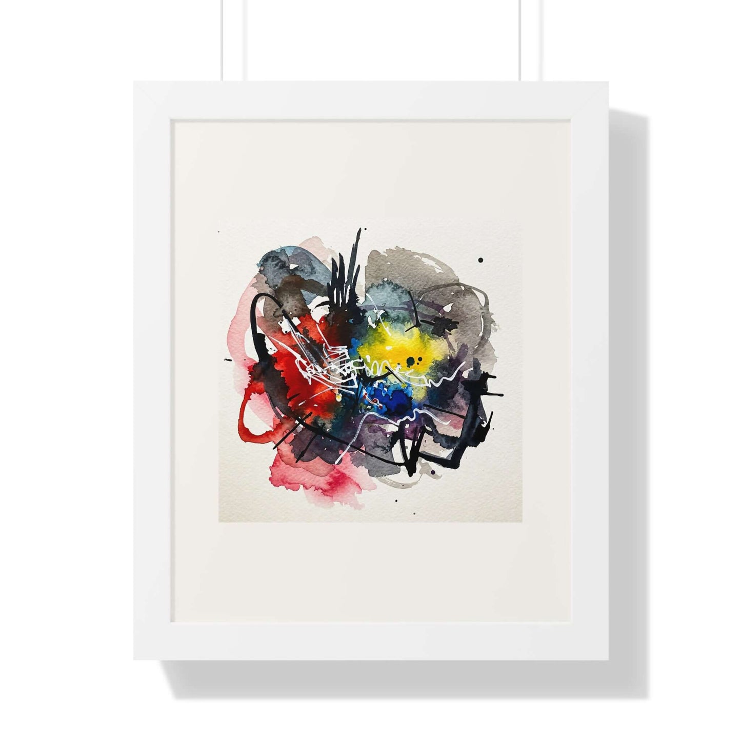 Heart Flicker - AbEx - Framed Wall Art