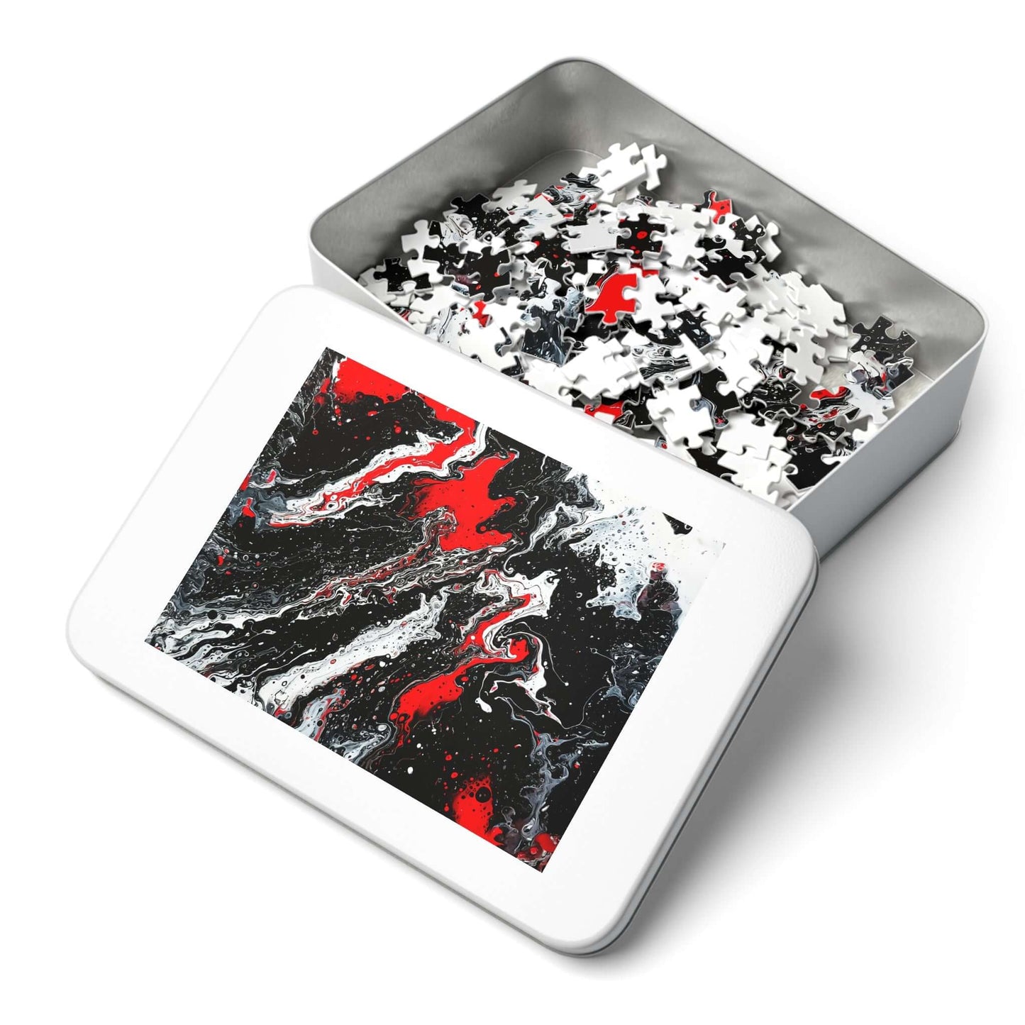 Crimson Drift - AbEx - Jigsaw Puzzle