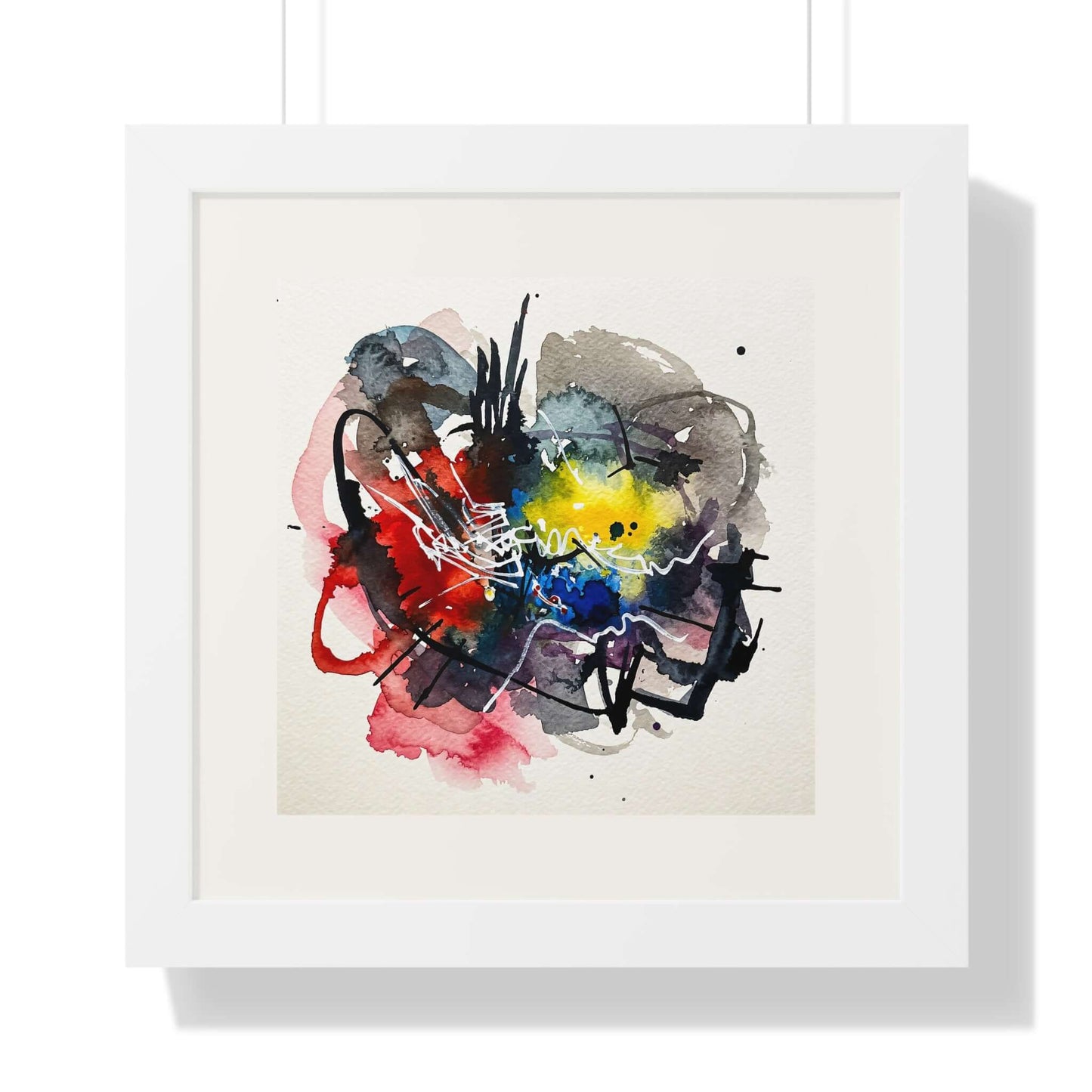 Heart Flicker - AbEx - Framed Wall Art