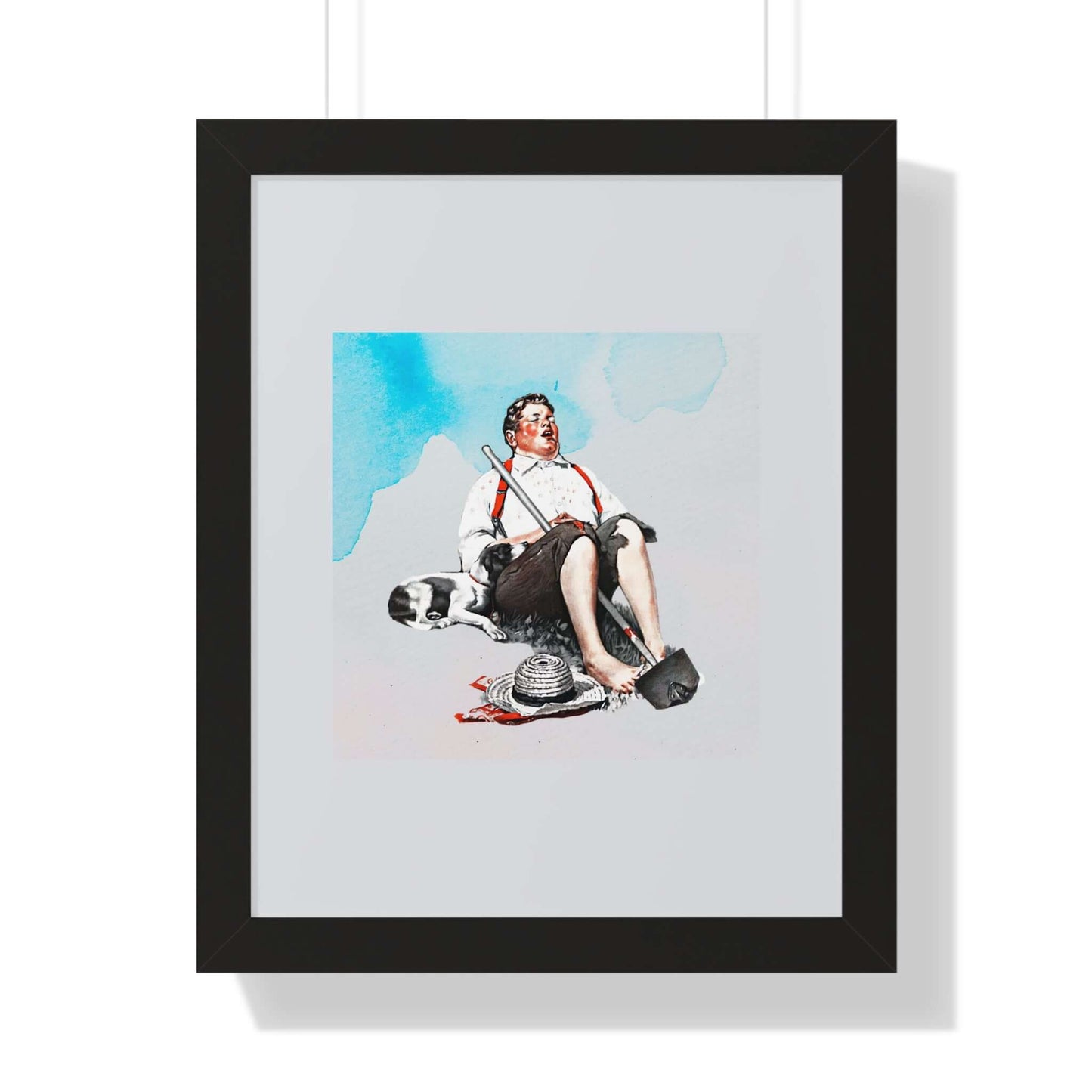 Lazybones by Norman Rockwell: Framed Wall Art