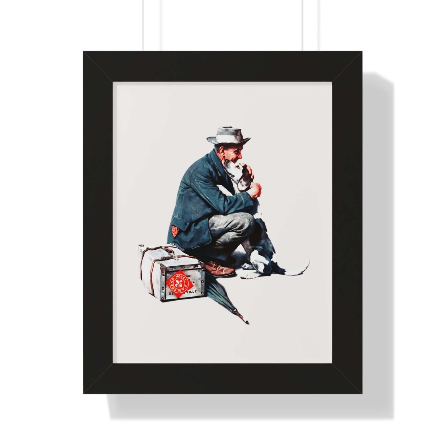 Man and Dog Pals: Norman Rockwell: Wall Art