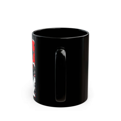 Mug – Crimson Drift - Abstract Expressionism