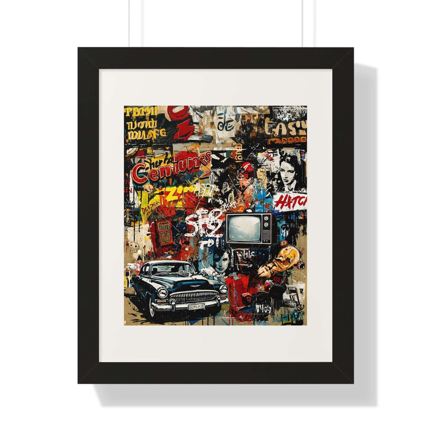 Retro Whirl - AbEx - Framed Wall Art