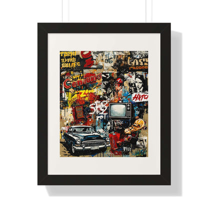 Retro Whirl - AbEx - Framed Wall Art