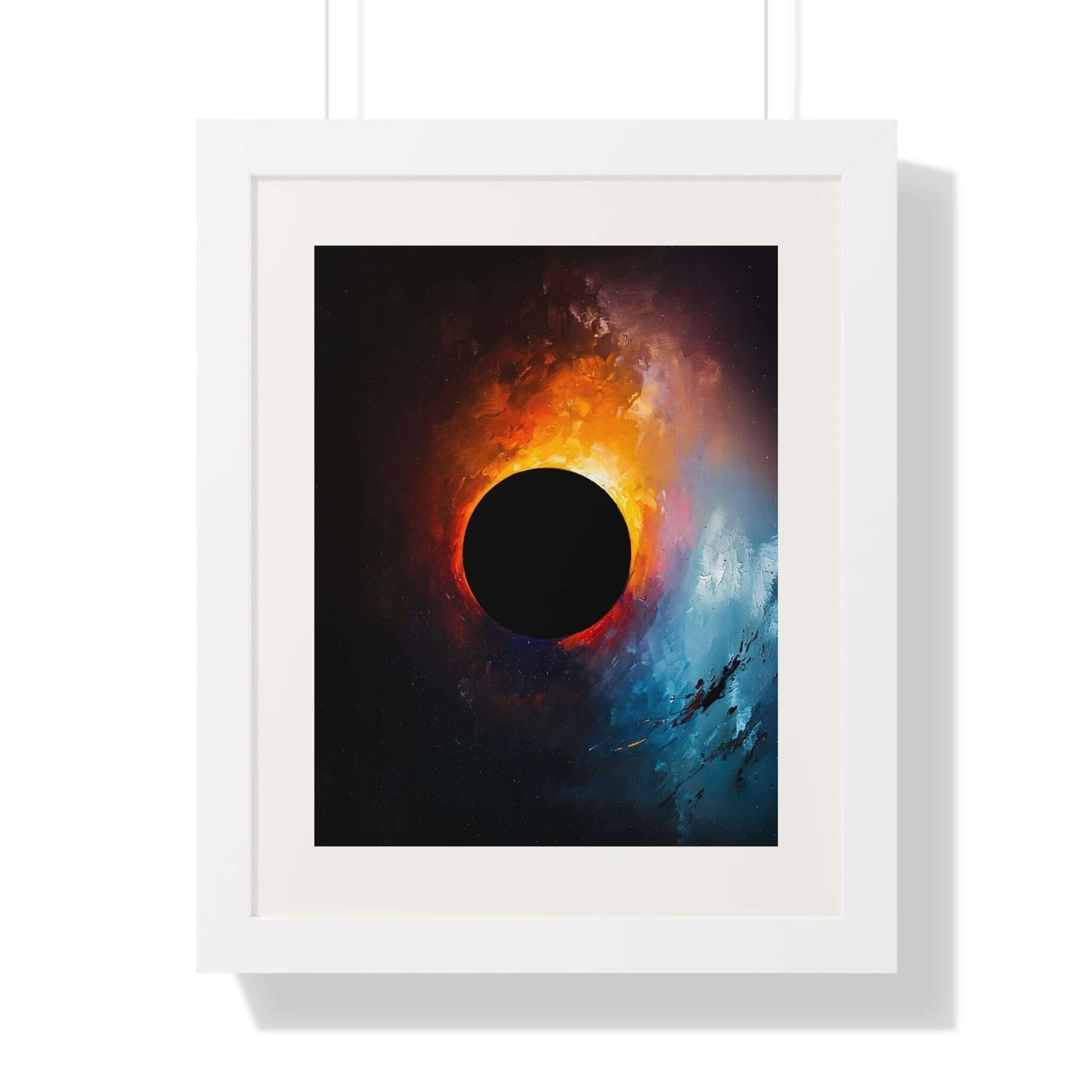 Ember Black - AbEx - Framed Wall Art