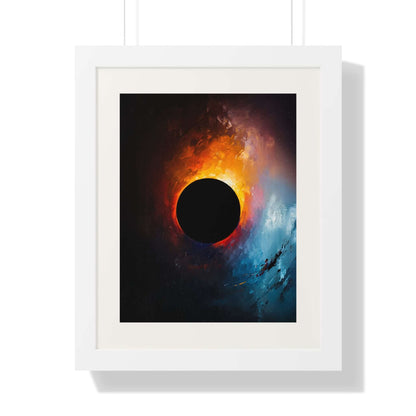 Ember Black - AbEx - Framed Wall Art