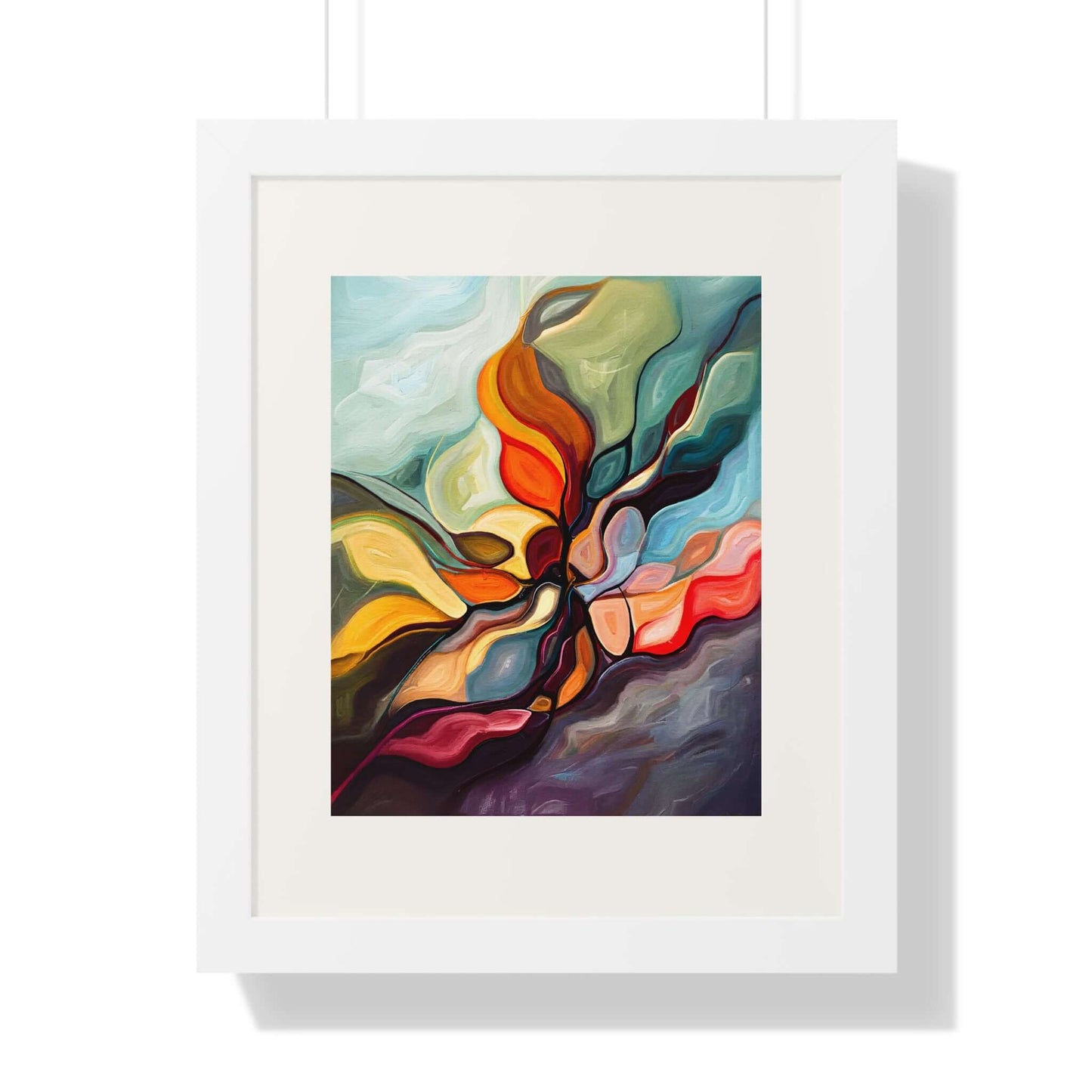 Petal Meld - AbEx - Framed Wall Art