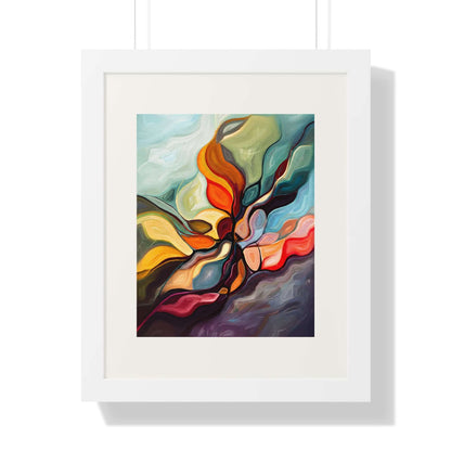 Petal Meld - AbEx - Framed Wall Art