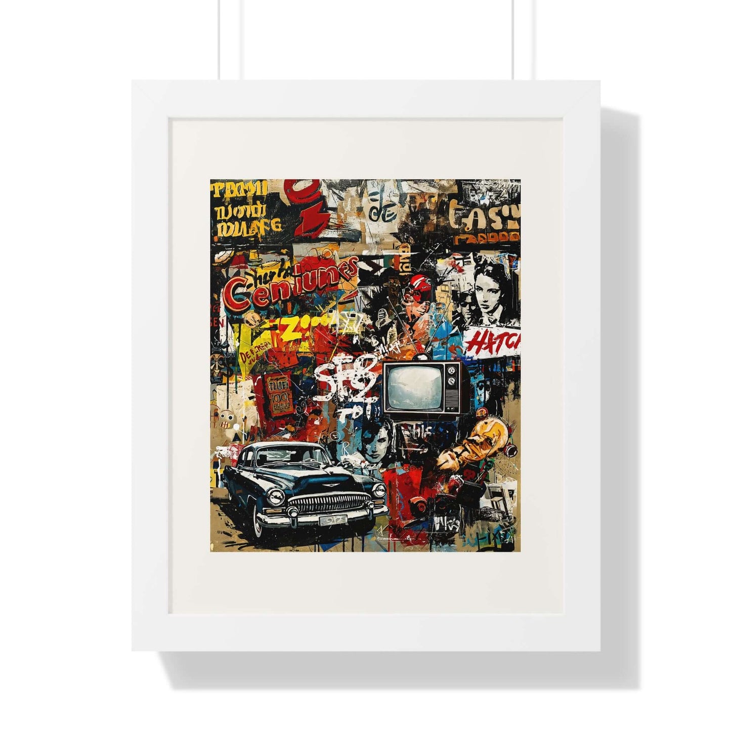 Retro Whirl - AbEx - Framed Wall Art