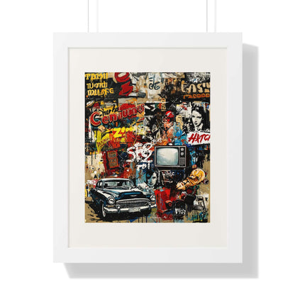 Retro Whirl - AbEx - Framed Wall Art