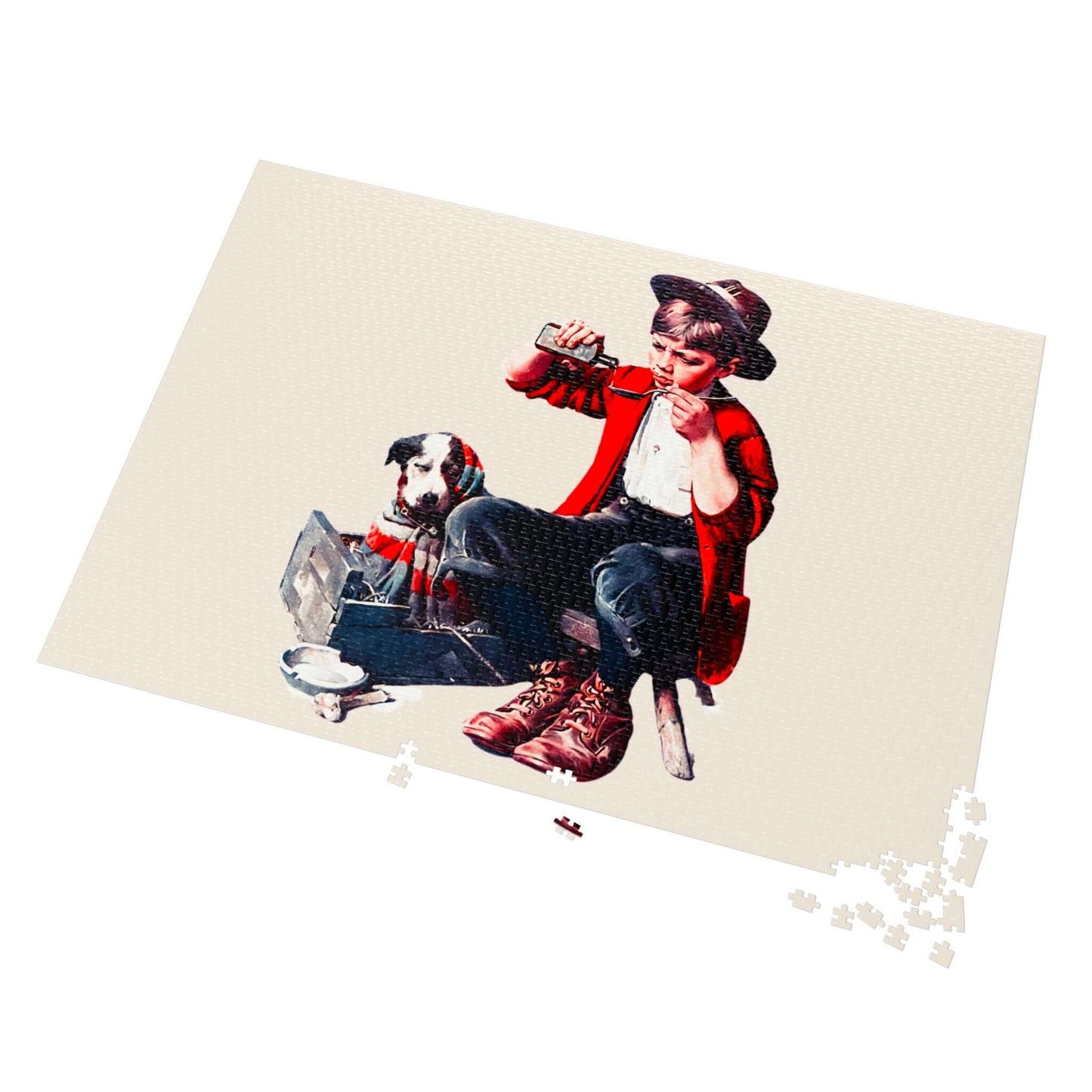 Sick Puppy by Norman Rockwell - Jigsaw Puzzle
