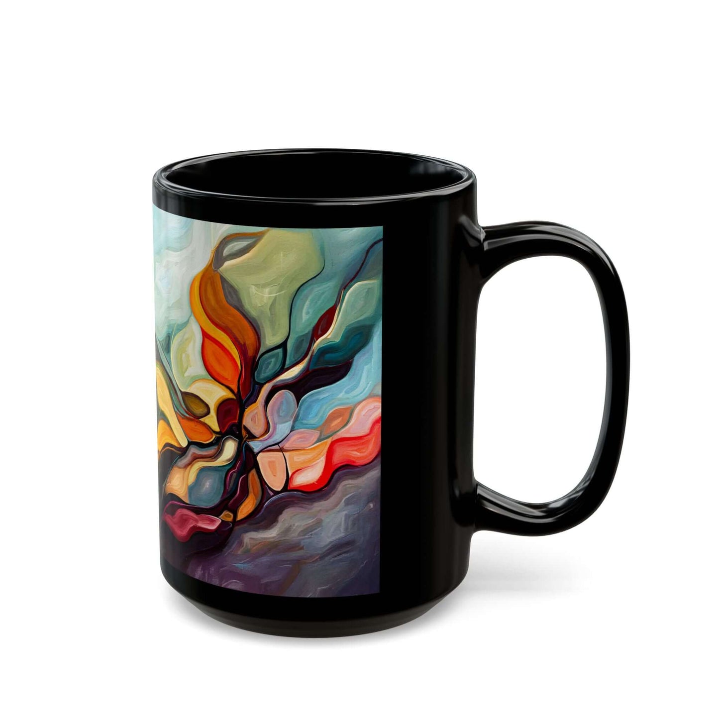 Mug – Petal Meld - Abstract Expressionism