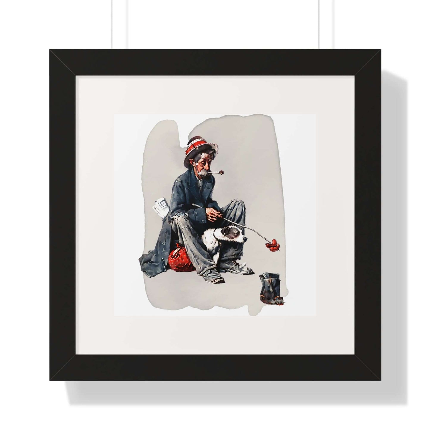 Hobo: Norman Rockwell: Framed Wall Art