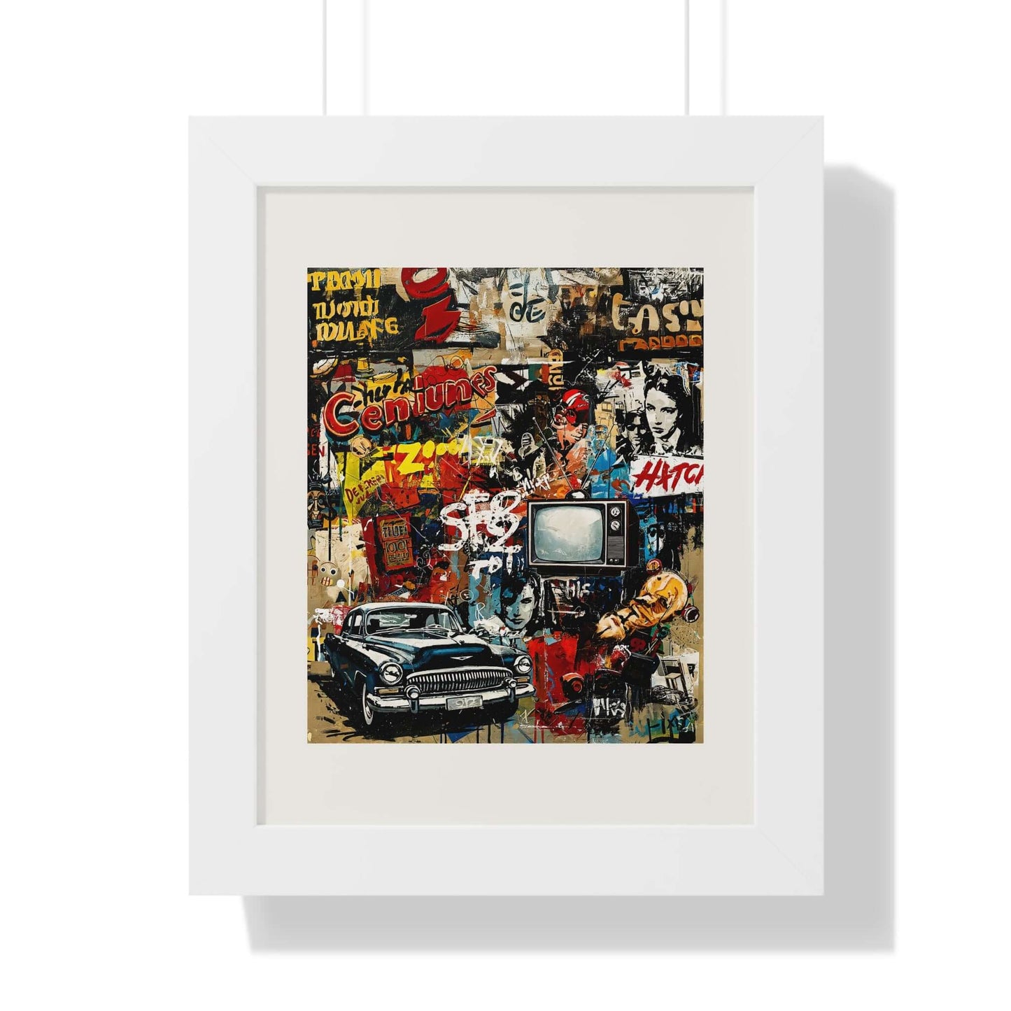 Retro Whirl - AbEx - Framed Wall Art