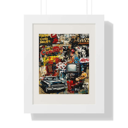 Retro Whirl - AbEx - Framed Wall Art