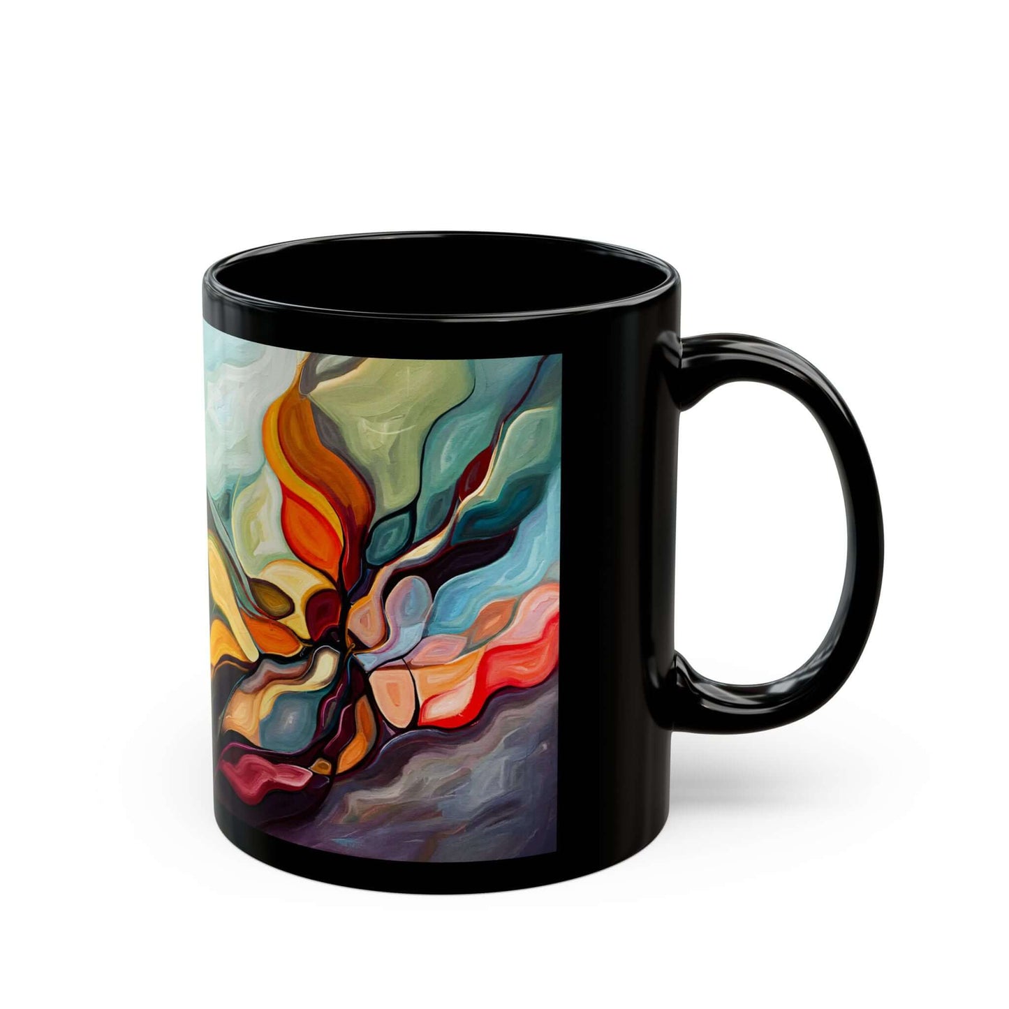 Mug – Petal Meld - Abstract Expressionism