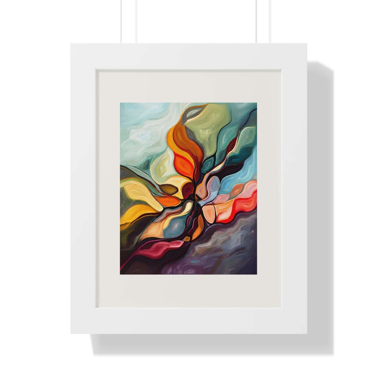 Petal Meld - AbEx - Framed Wall Art