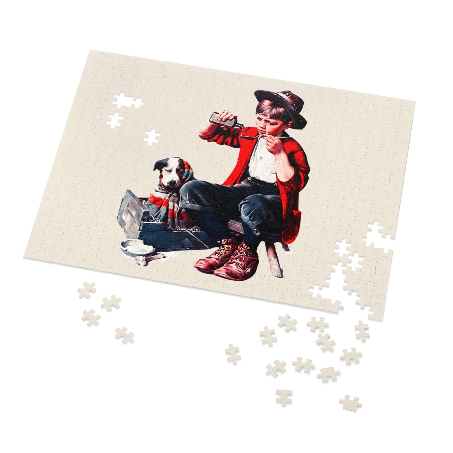 Sick Puppy by Norman Rockwell - Jigsaw Puzzle
