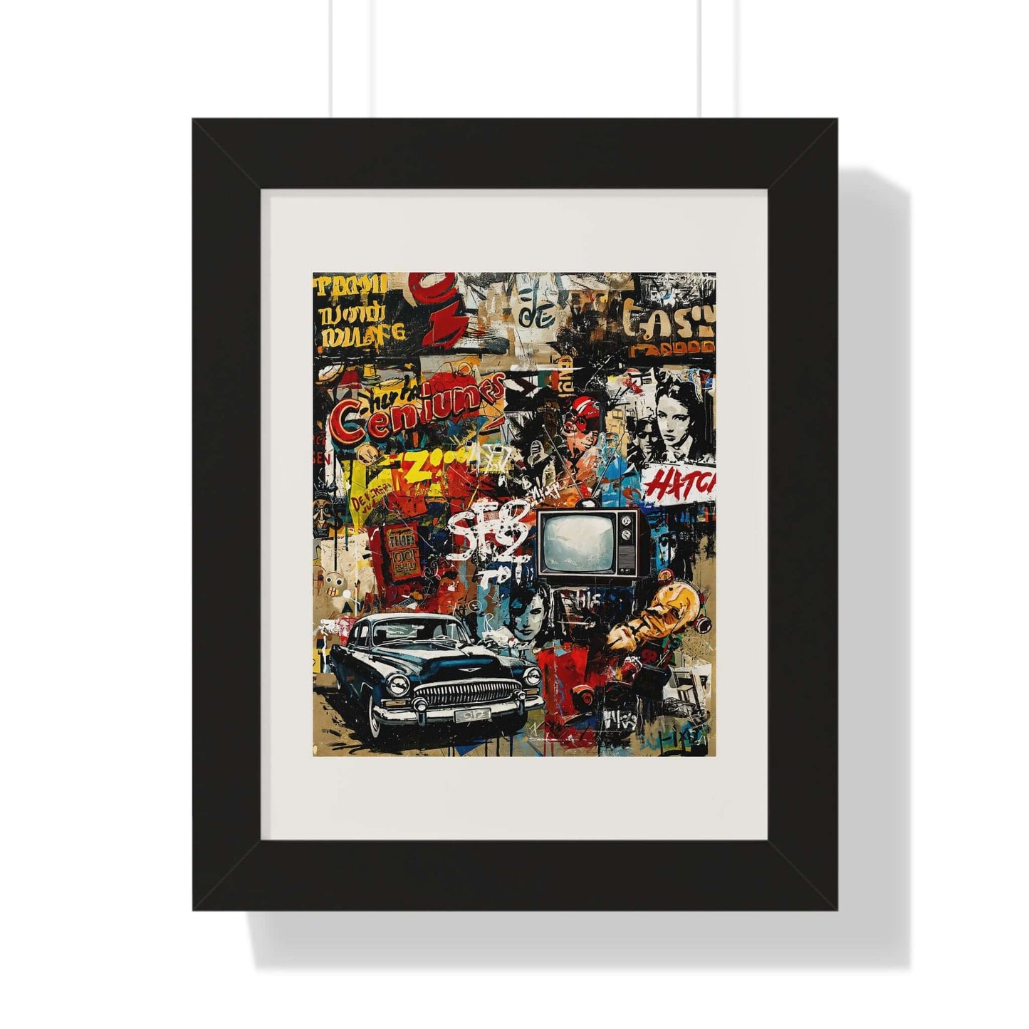 Retro Whirl - AbEx - Framed Wall Art