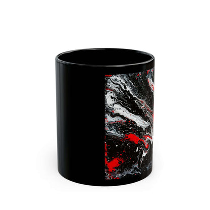 Mug – Crimson Drift - Abstract Expressionism