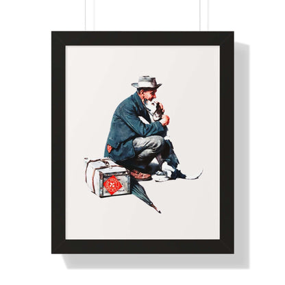 Man and Dog Pals: Norman Rockwell: Wall Art
