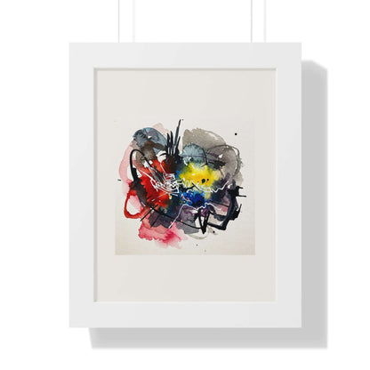 Heart Flicker - AbEx - Framed Wall Art
