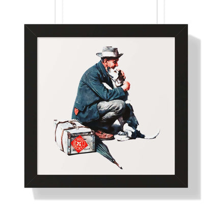 Man and Dog Pals: Norman Rockwell: Wall Art