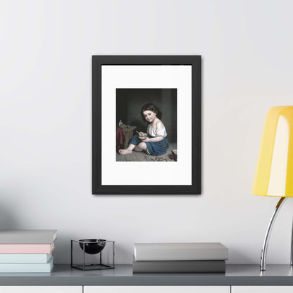 Frukosten wall art by Amalia Lindegren, depicting a child in a serene morning scene, enhancing cozy home decor.
