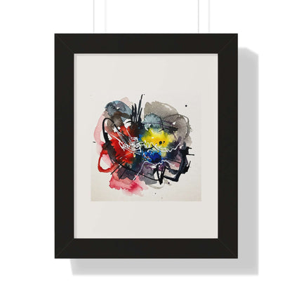 Heart Flicker - AbEx - Framed Wall Art