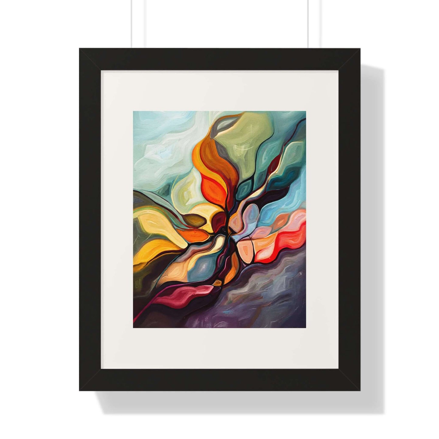 Petal Meld - AbEx - Framed Wall Art