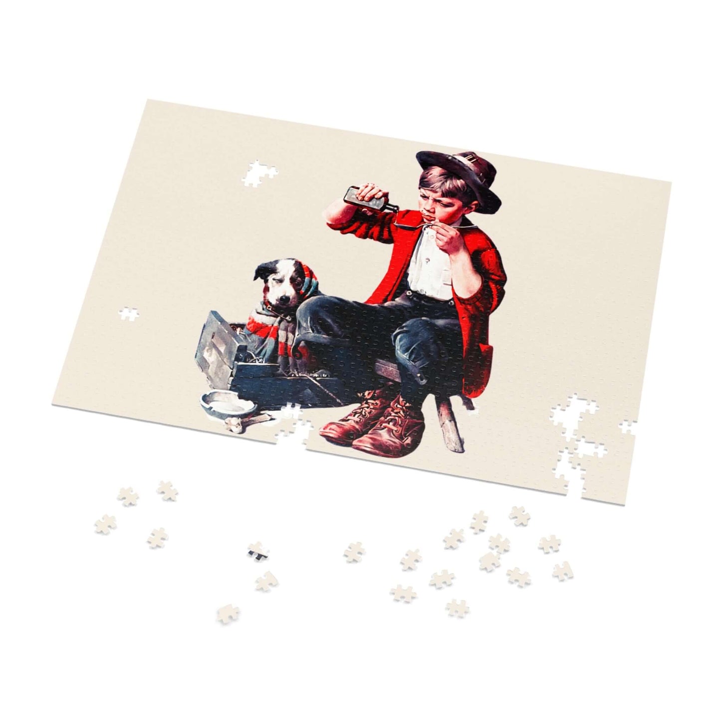 Sick Puppy by Norman Rockwell - Jigsaw Puzzle