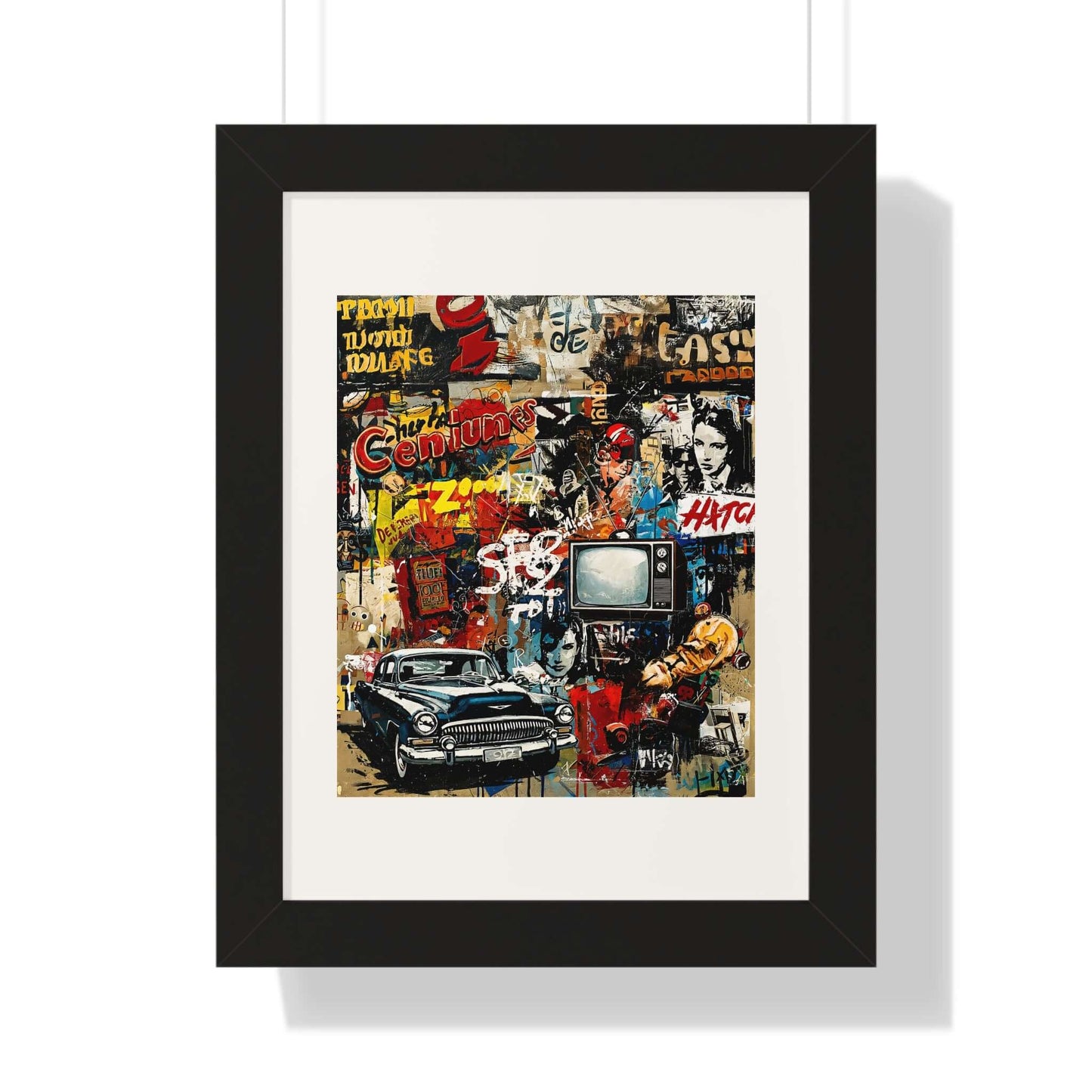 Retro Whirl - AbEx - Framed Wall Art