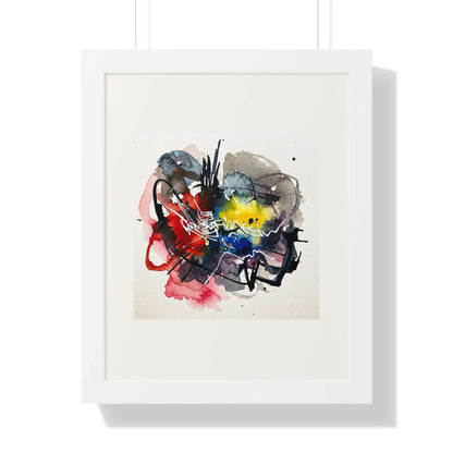 Heart Flicker - AbEx - Framed Wall Art