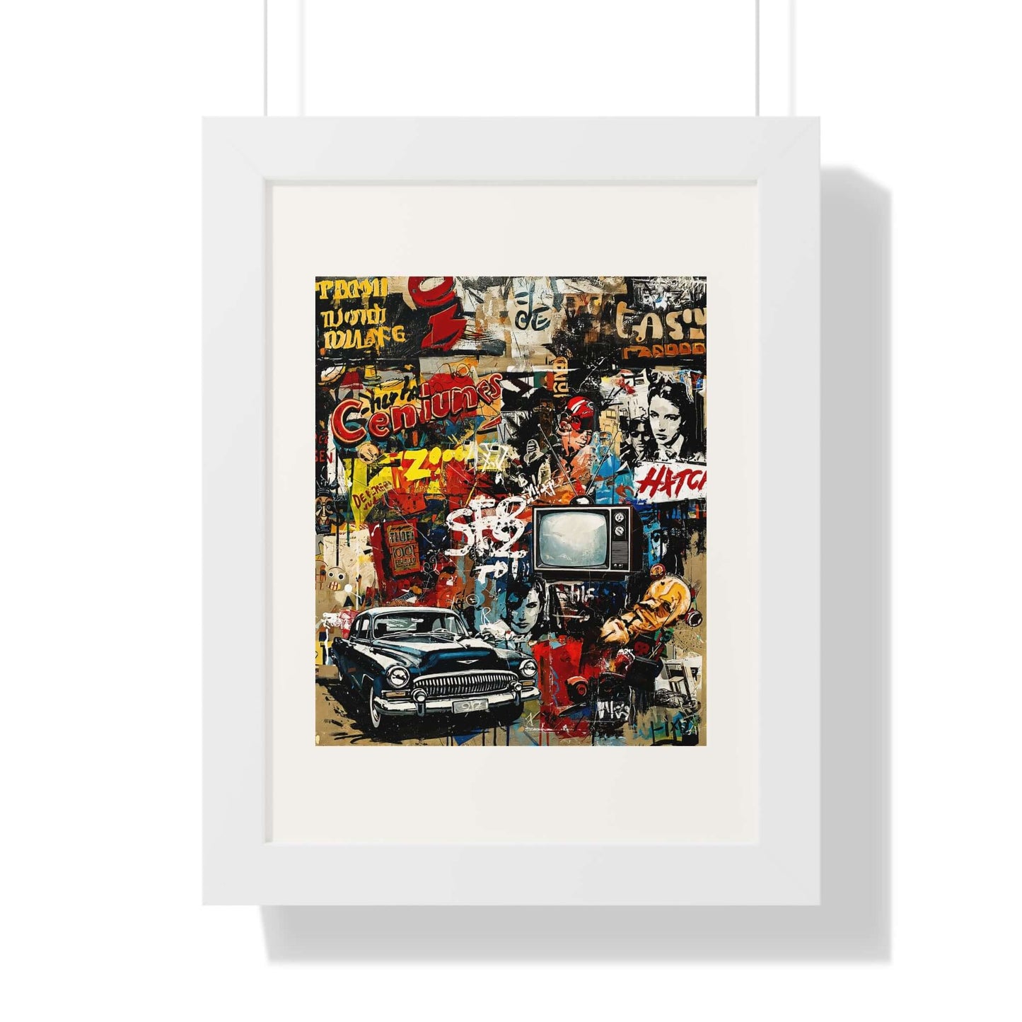 Retro Whirl - AbEx - Framed Wall Art