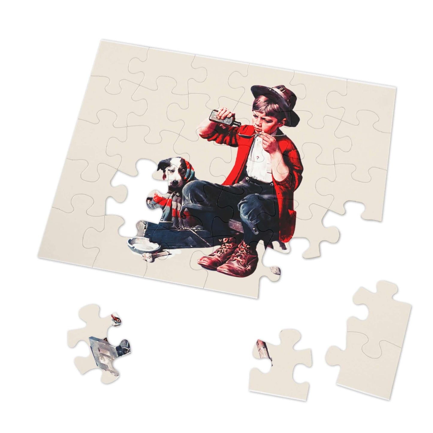 Sick Puppy by Norman Rockwell - Jigsaw Puzzle